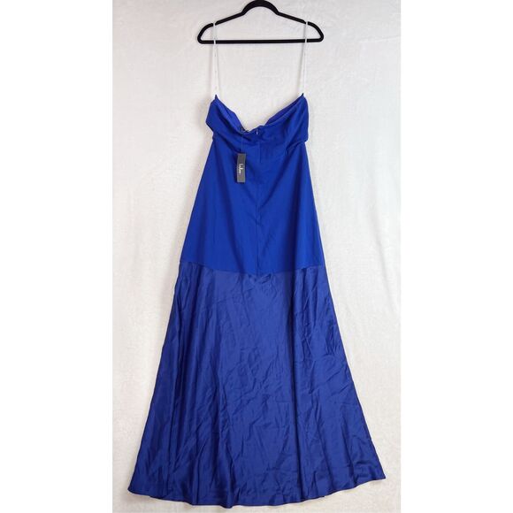 Lulus Compelling Style Royal Blue Strapless A-Line Maxi Dress Size XL NWT - Picture 6 of 9